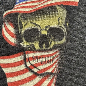 Men’s Black Skull Graphic T Shirt Size Xl